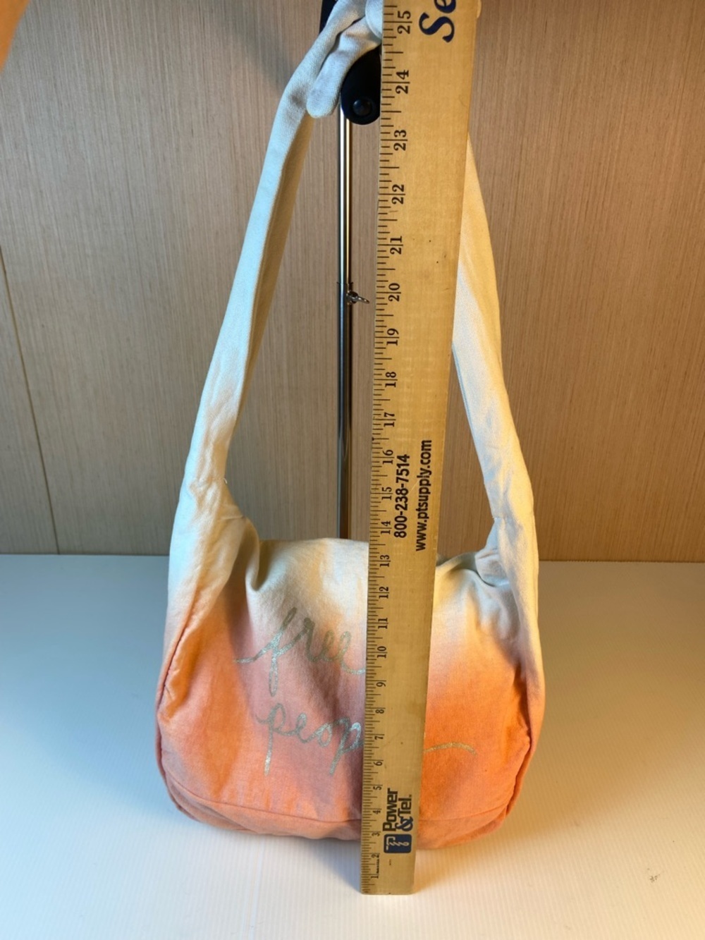 Free People Ombre Canvas Tote Boho Beach Bag Slouchy Cotton Market Bag - Picture 11 of 16